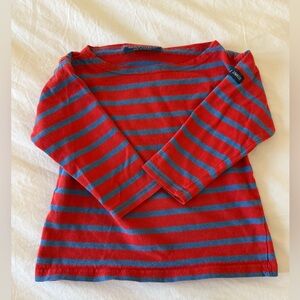 Saint James Blue and Red Striped Long Sleeved Shirt